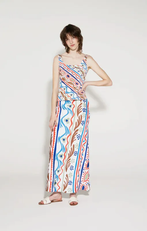 Mezo Skirt Folkdoodle White sold by Ivalo.com