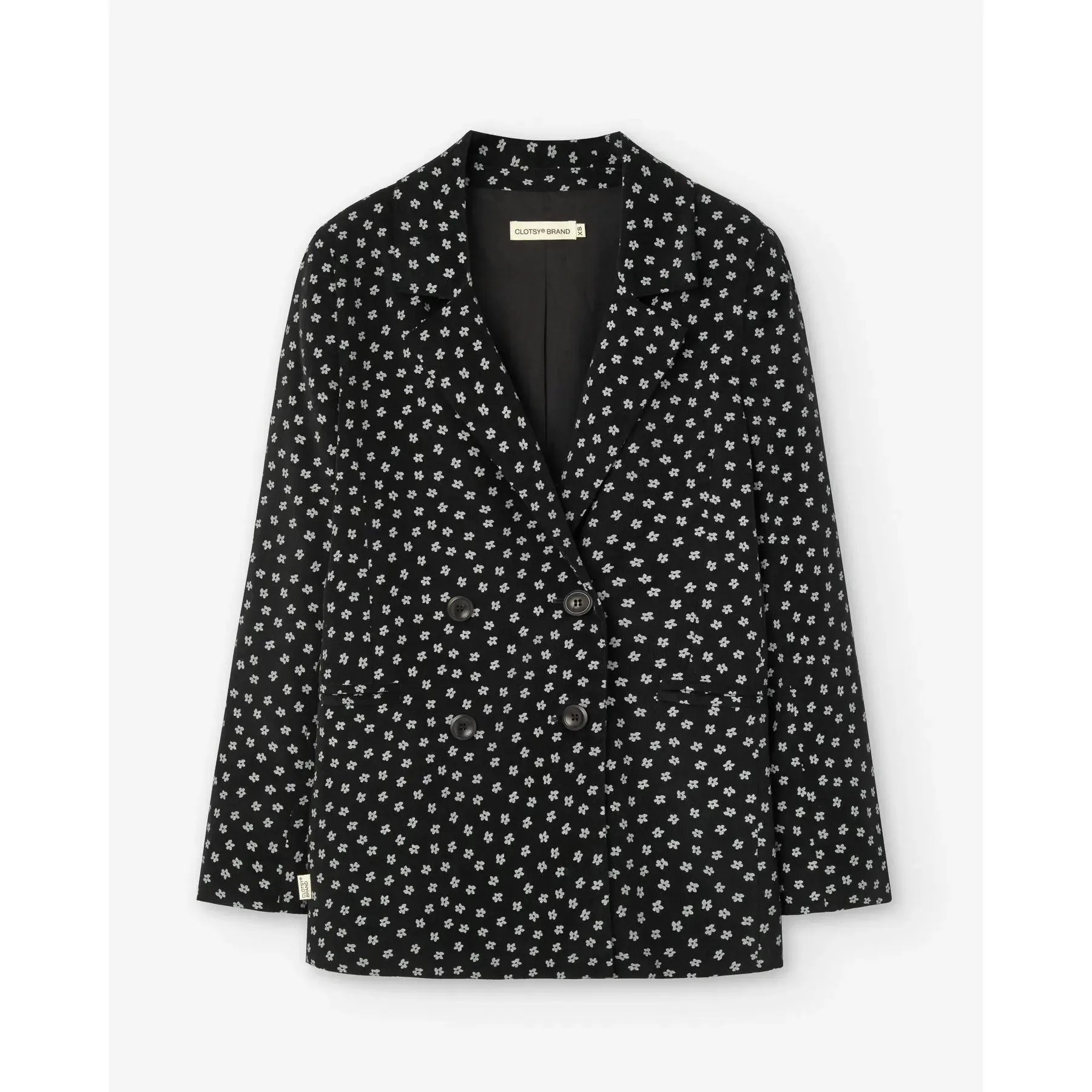 Floral Corduroy Blazer Black sold by Ivalo.com