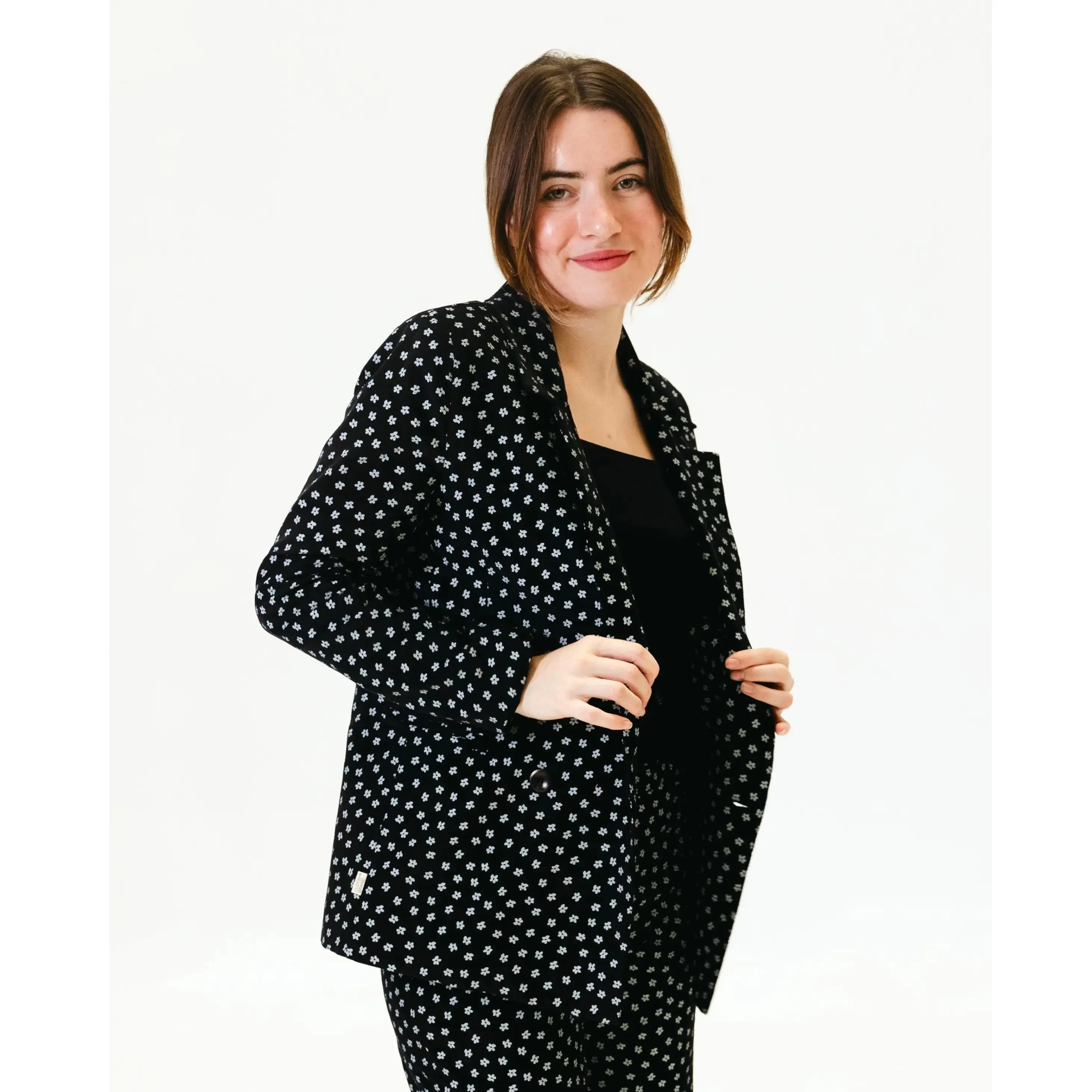 Floral Corduroy Blazer Black sold by Ivalo.com product image thumbnail 2