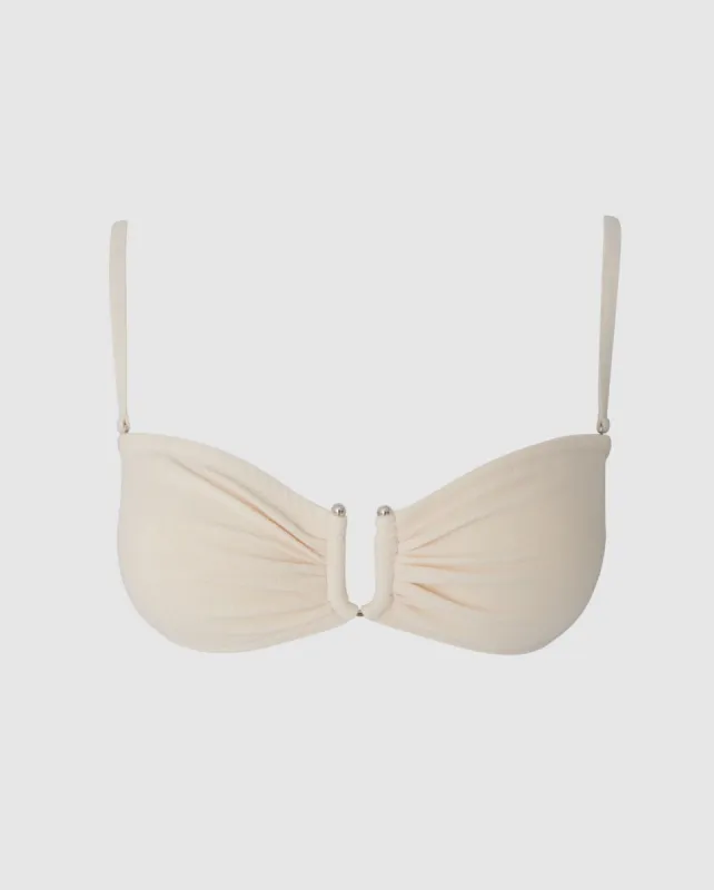 Bandeau Bikini Top Cream sold by Ivalo.com
