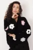 Flower Handmade Cardigan Black sold by Ivalo.com