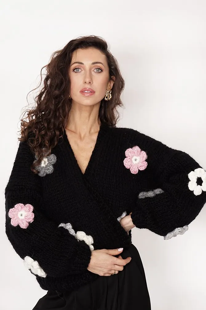 Flower Handmade Cardigan Black sold by Ivalo.com product image thumbnail 5