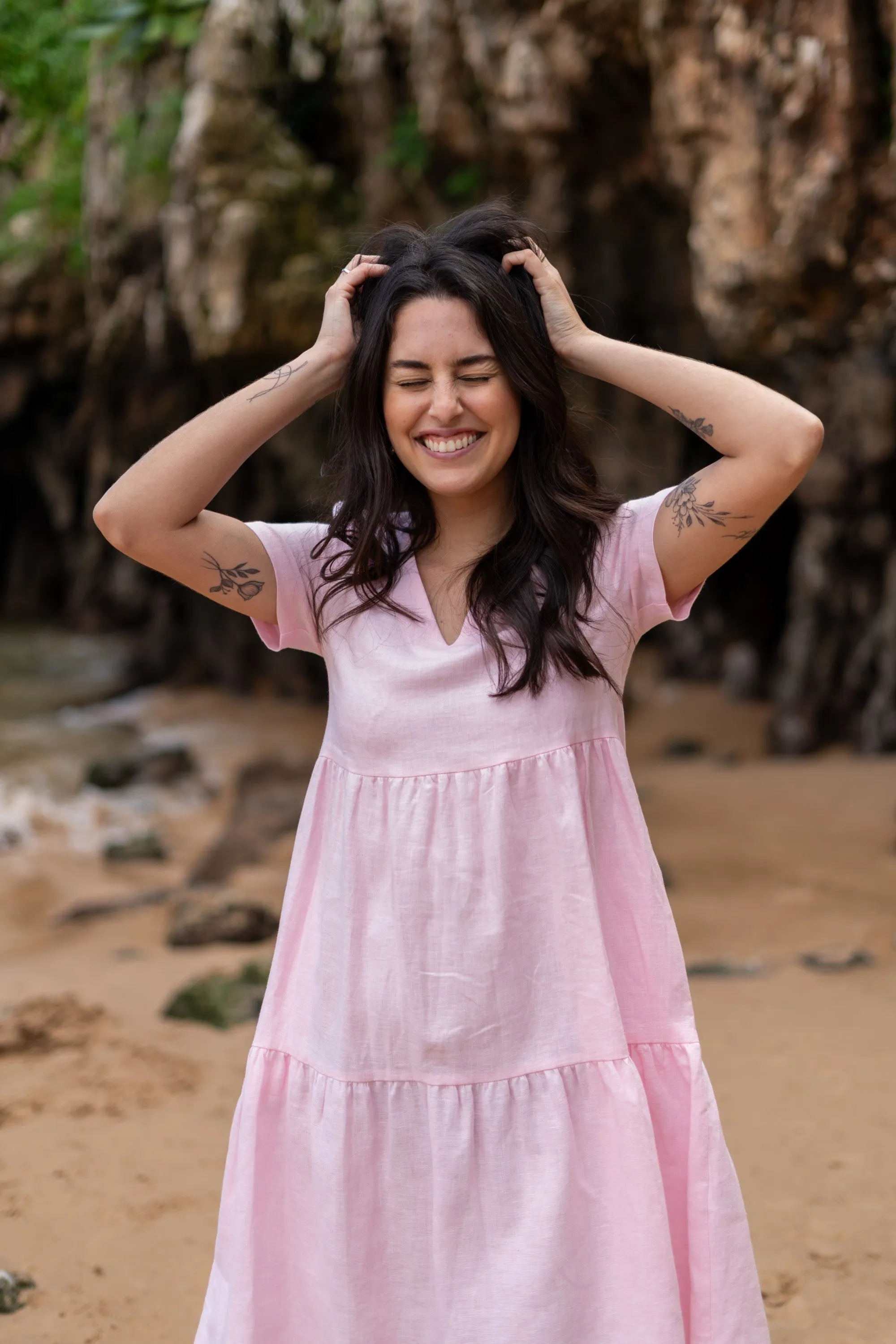 Linen Layer Dress Rosewater Pink sold by Ivalo.com product image thumbnail 4