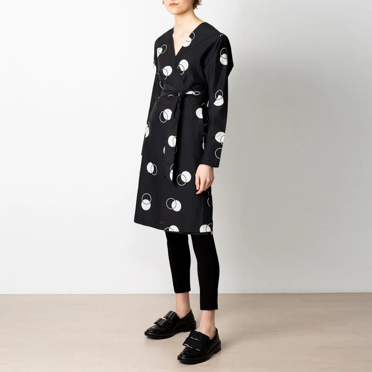 Midi Cotton Silk Wrap Dress Circle sold by Ivalo.com product image thumbnail 5