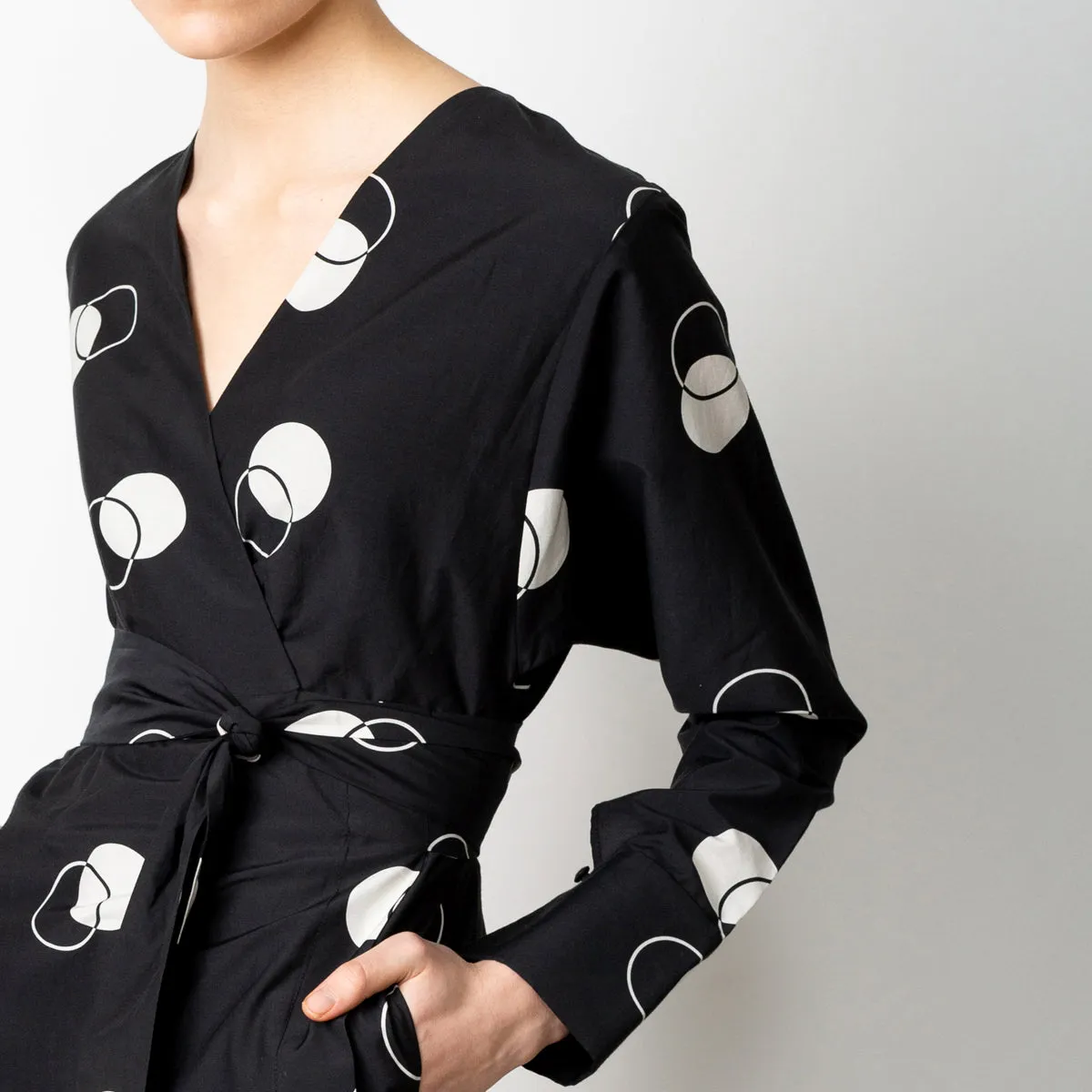 Midi Cotton Silk Wrap Dress Circle sold by Ivalo.com product image thumbnail 3