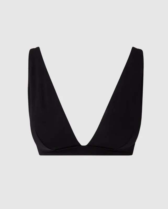 Plunge Bikini Top Black sold by Ivalo.com