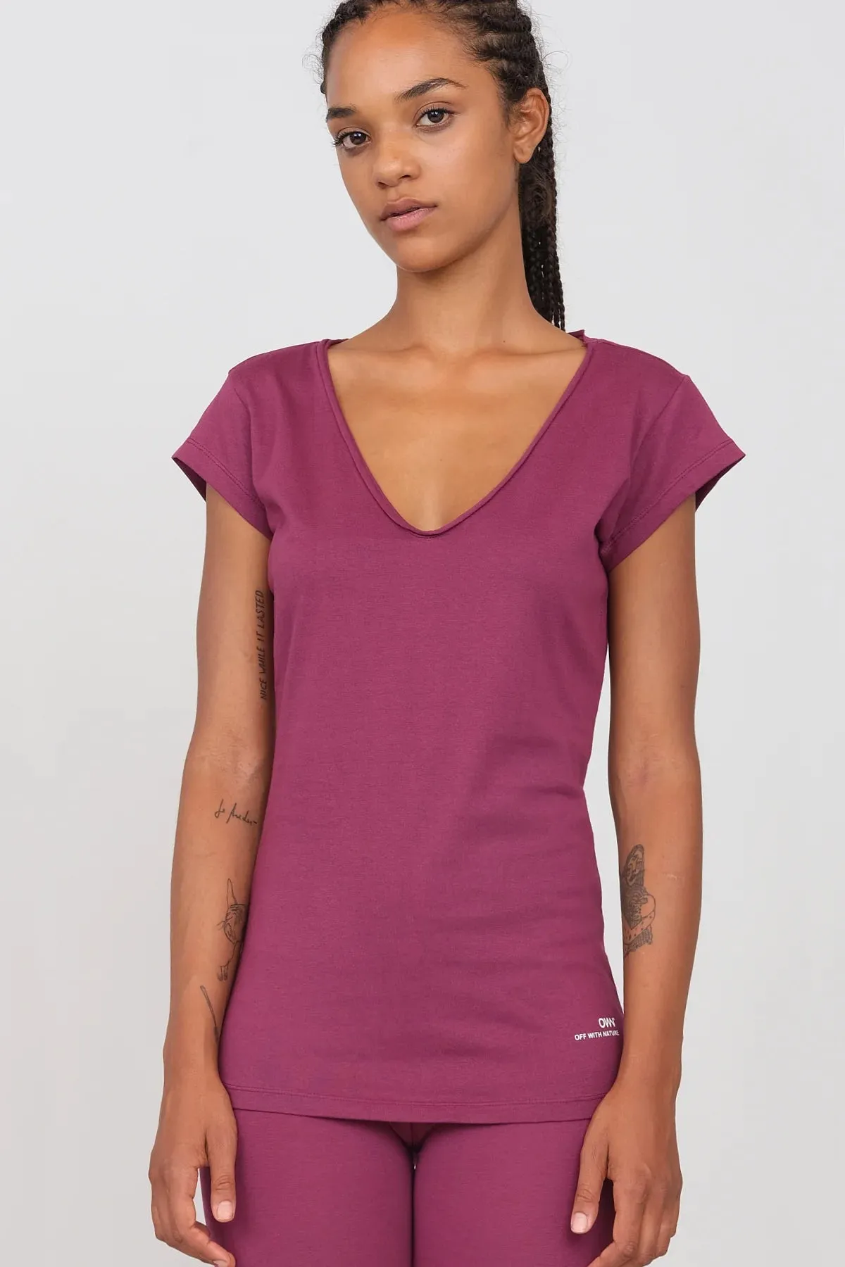 Women's Soft V-Neck T-Shirt Grape sold by Ivalo.com