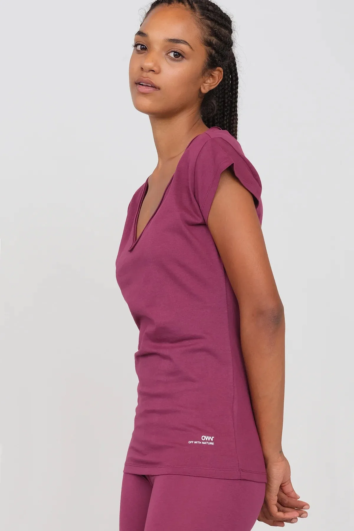 Women's Soft V-Neck T-Shirt Grape sold by Ivalo.com product image thumbnail 2