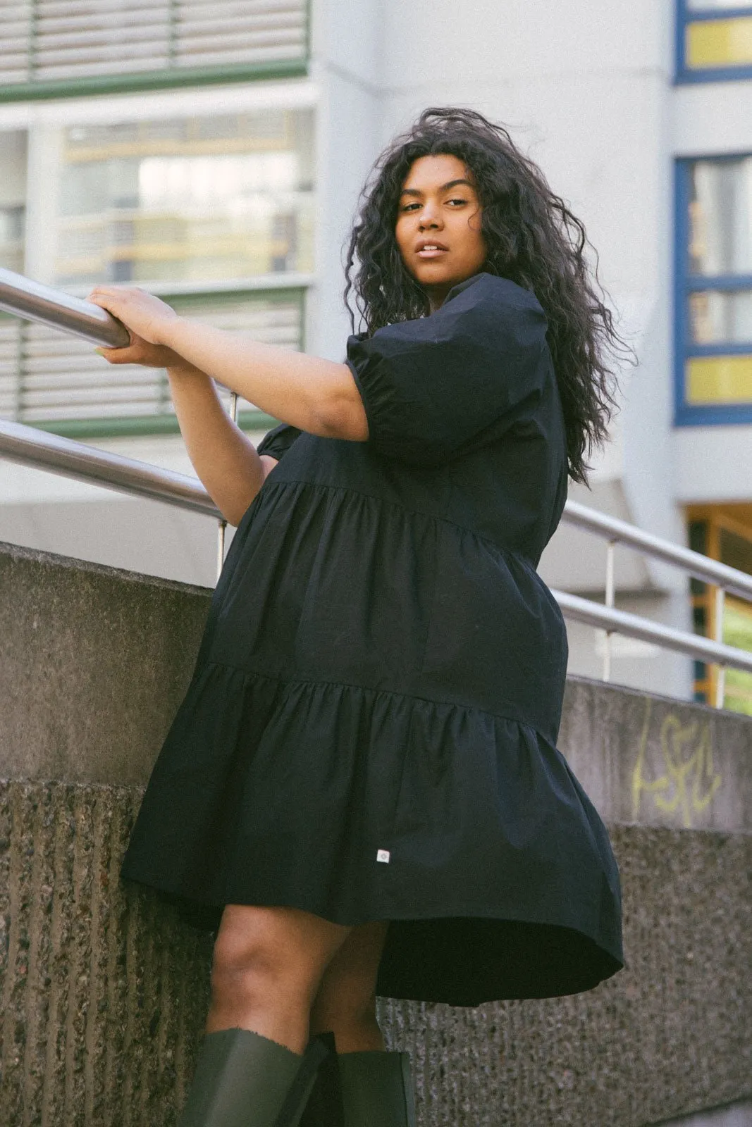 Tiered Mini Dress Black sold by Ivalo.com product image thumbnail 5