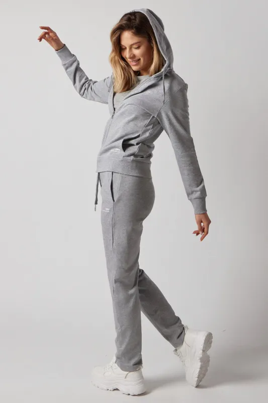 Women's Set With Zippered Hoodie And Joggers Grey sold by Ivalo.com