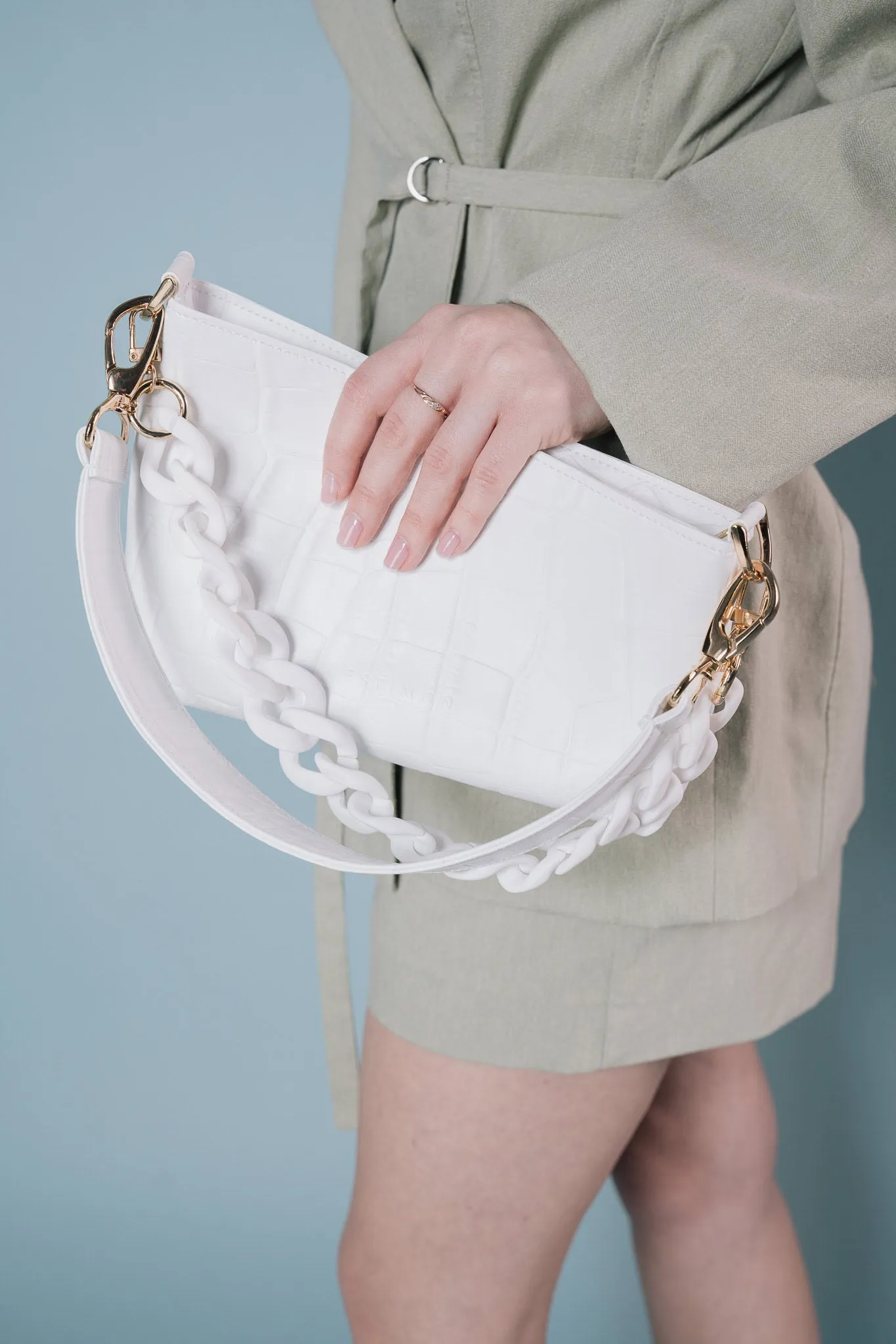 Sliced Baguette Bag Croco White sold by Ivalo.com product image thumbnail 2