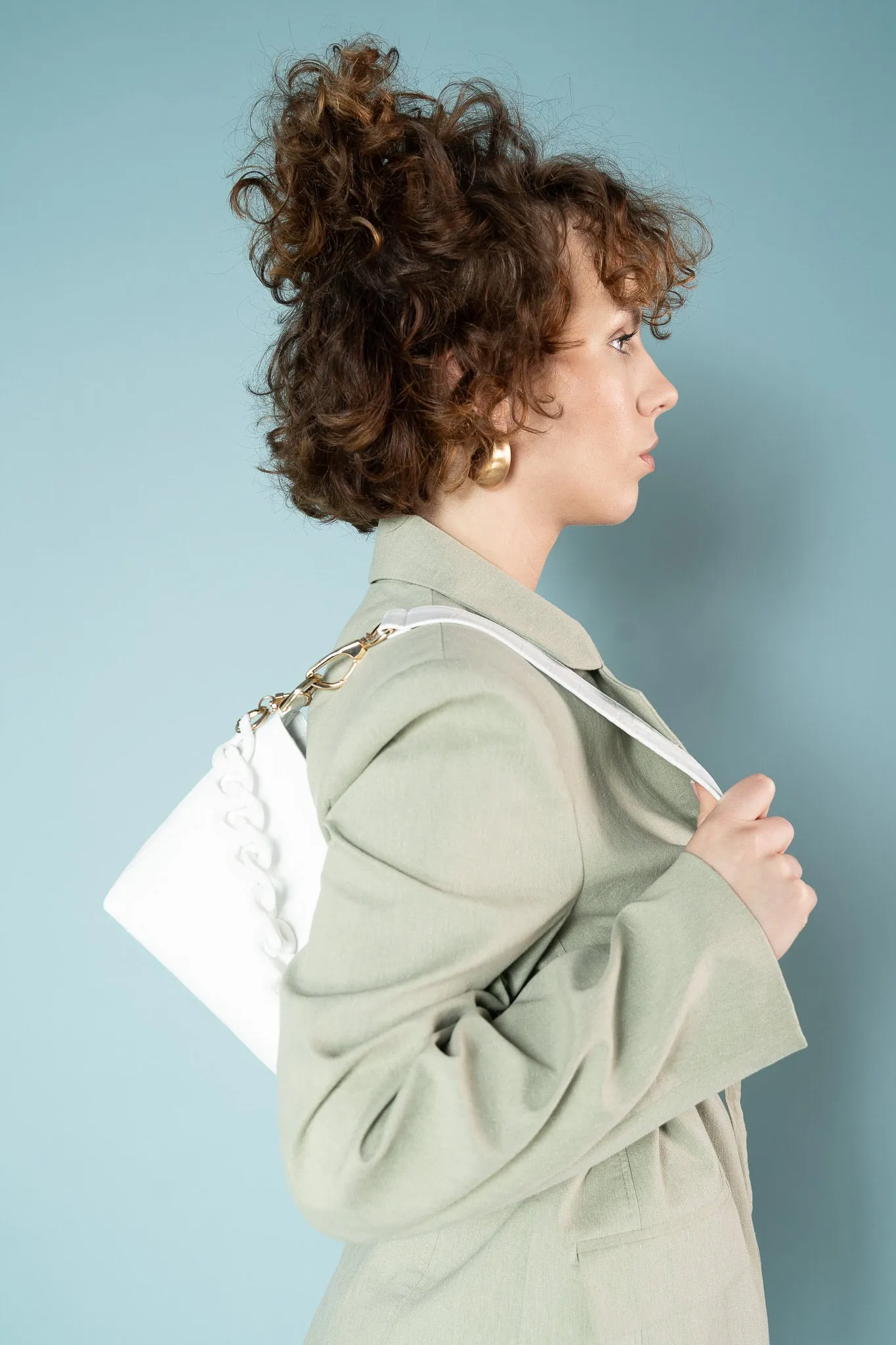 Sliced Baguette Bag Croco White sold by Ivalo.com product image thumbnail 3