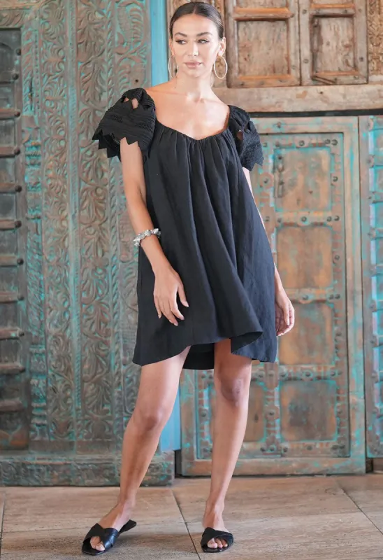 Layona Linen Dress Onyx Black sold by Ivalo.com