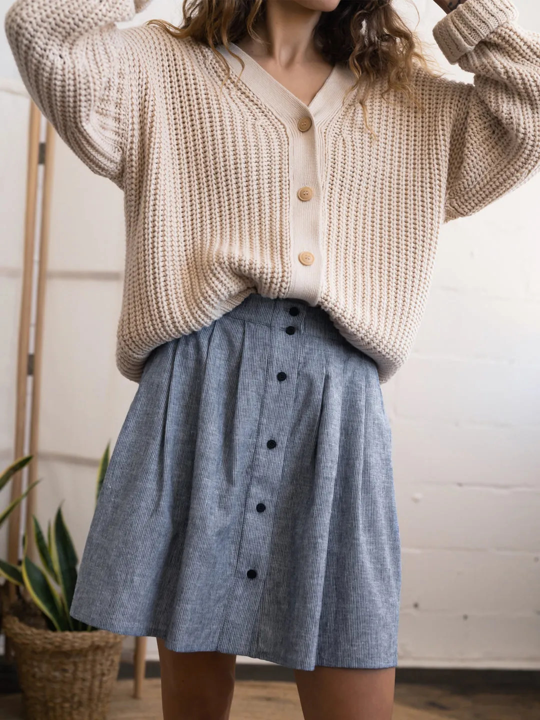 Casayeta Skirt Stripes Greyish Blue sold by Ivalo.com