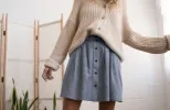Casayeta Skirt Stripes Greyish Blue sold by Ivalo.com