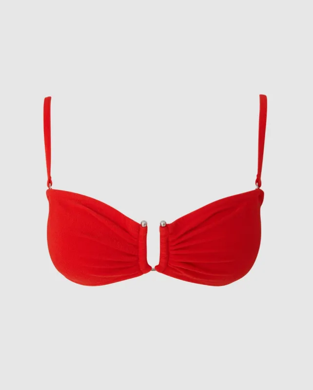 Bandeau Bikini Top Papaya Orange sold by Ivalo.com
