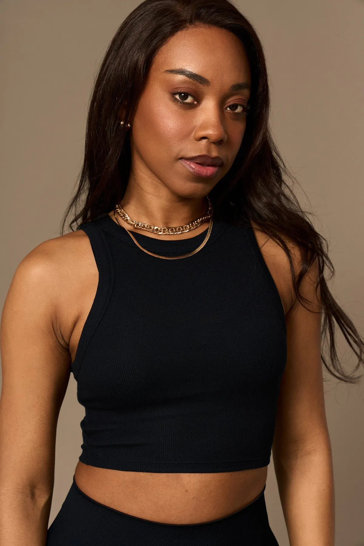 Crescent Tank Top Black sold by Ivalo.com