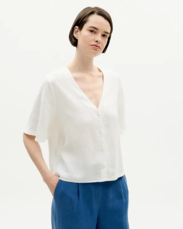 Libelula Hemp Blouse White made by Ivalo.com