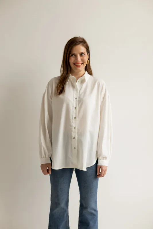 Summer Button-up Shirt White sold by Ivalo.com