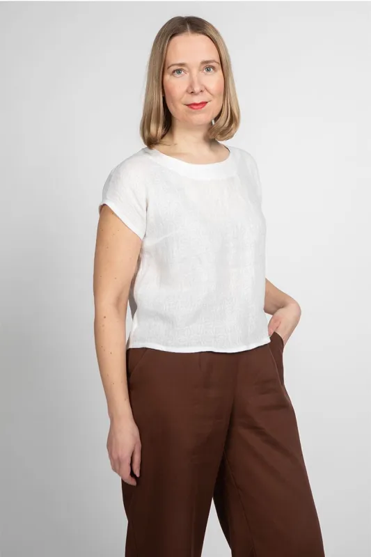 Selja Linen Shirt White sold by Ivalo.com