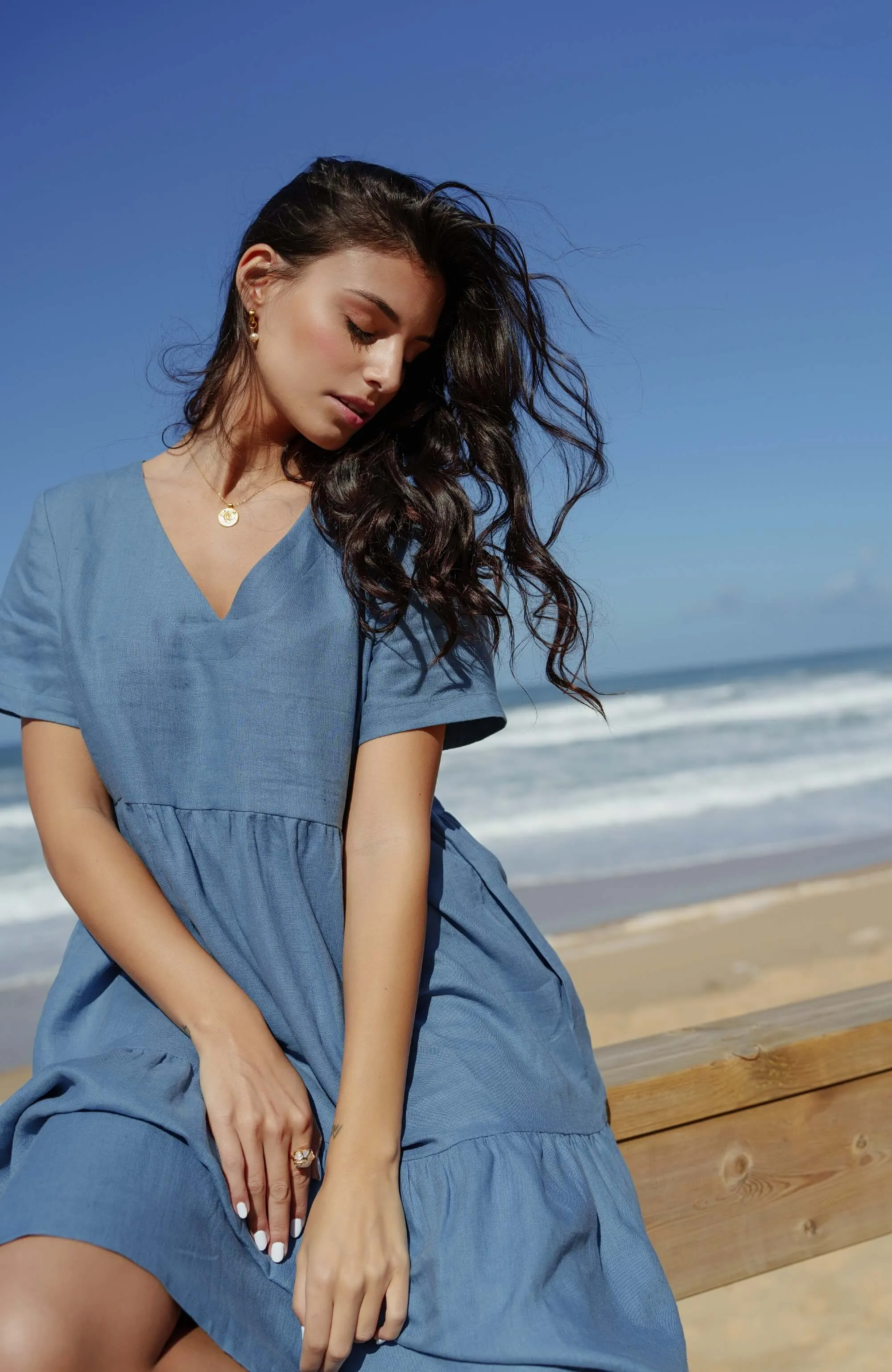 Linen Layer Dress Bluestone sold by Ivalo.com product image thumbnail 4