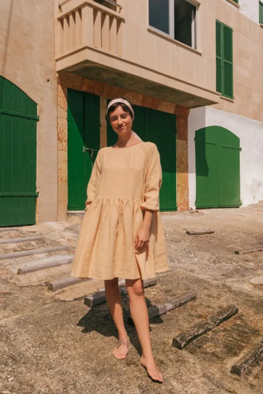 Sofia Midi-Length Linen Dress sold by Ivalo.com