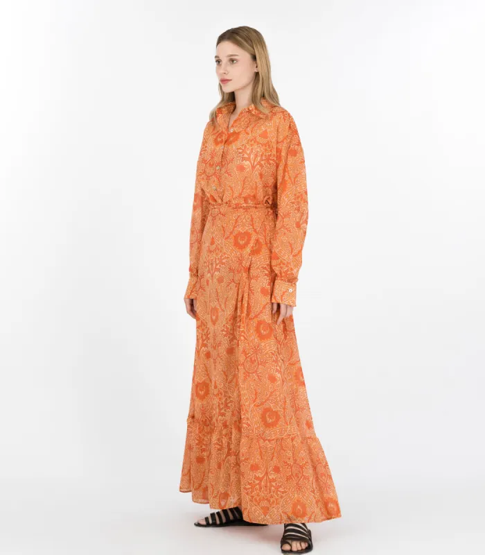 Lotus Print Maxi Wrap Skirt sold by Ivalo.com