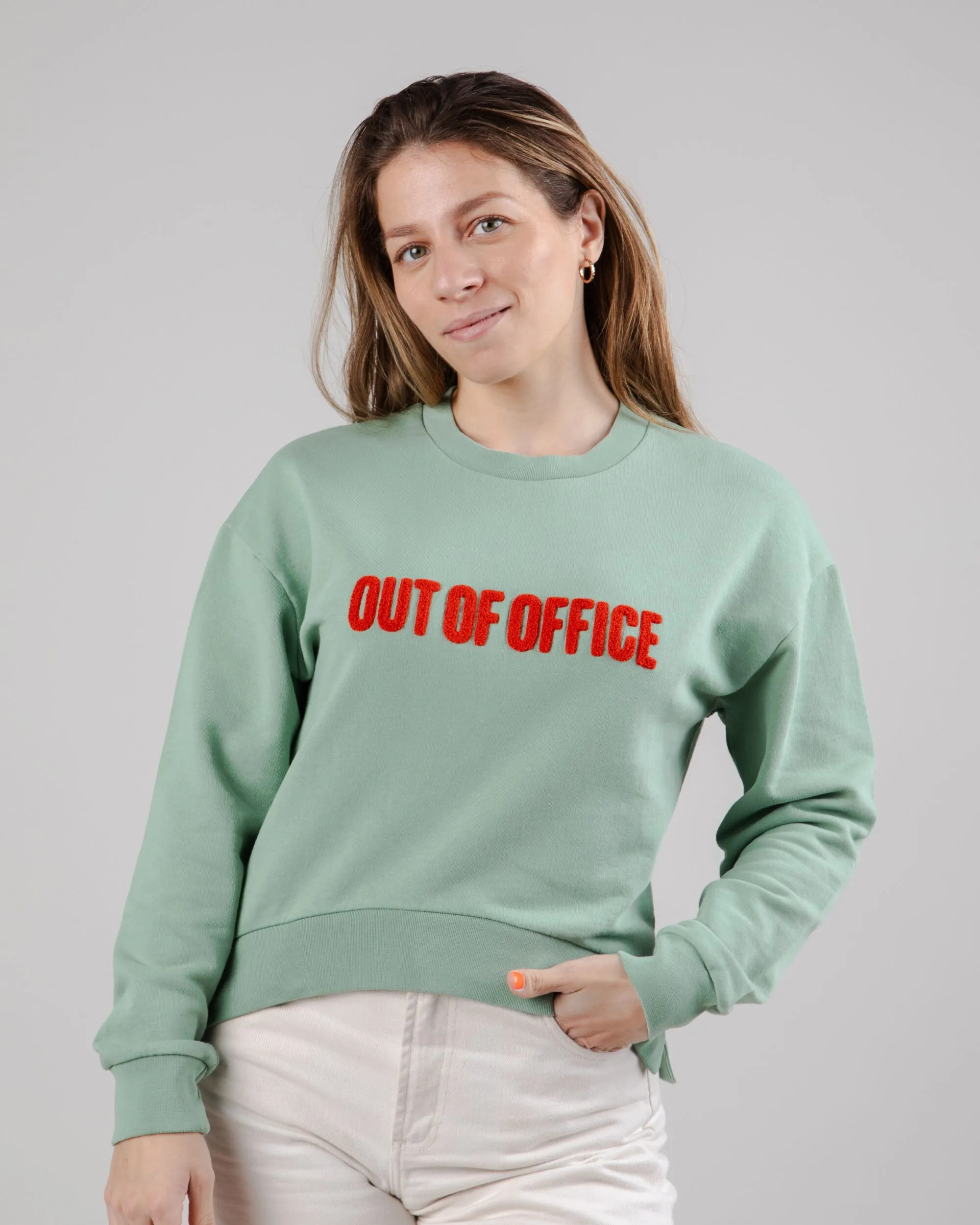 Out of Office Sweatshirt Mint Green sold by Ivalo.com