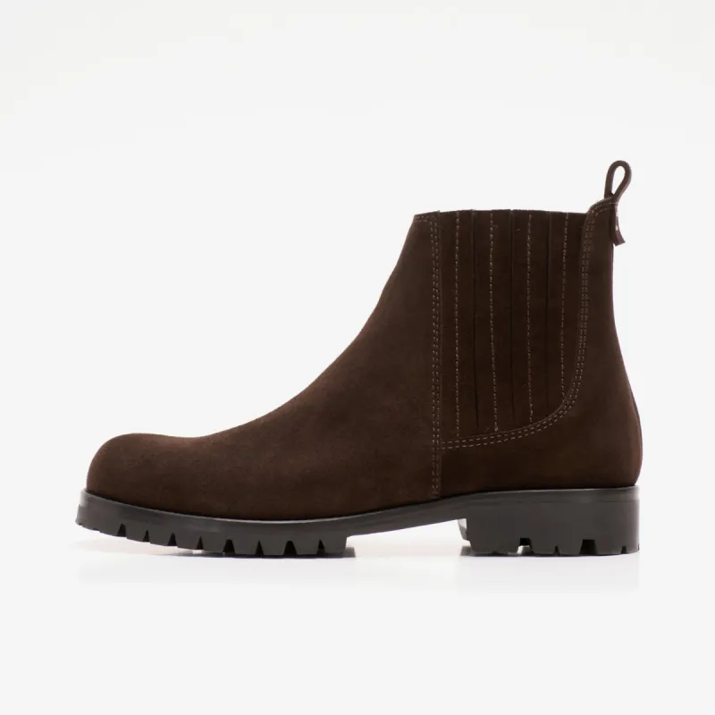 Men's Chelsea Vibram Boot Suede Castano Marrow sold by Ivalo.com