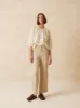 Embroidered Gauze Shirt Yellow sold by Ivalo.com