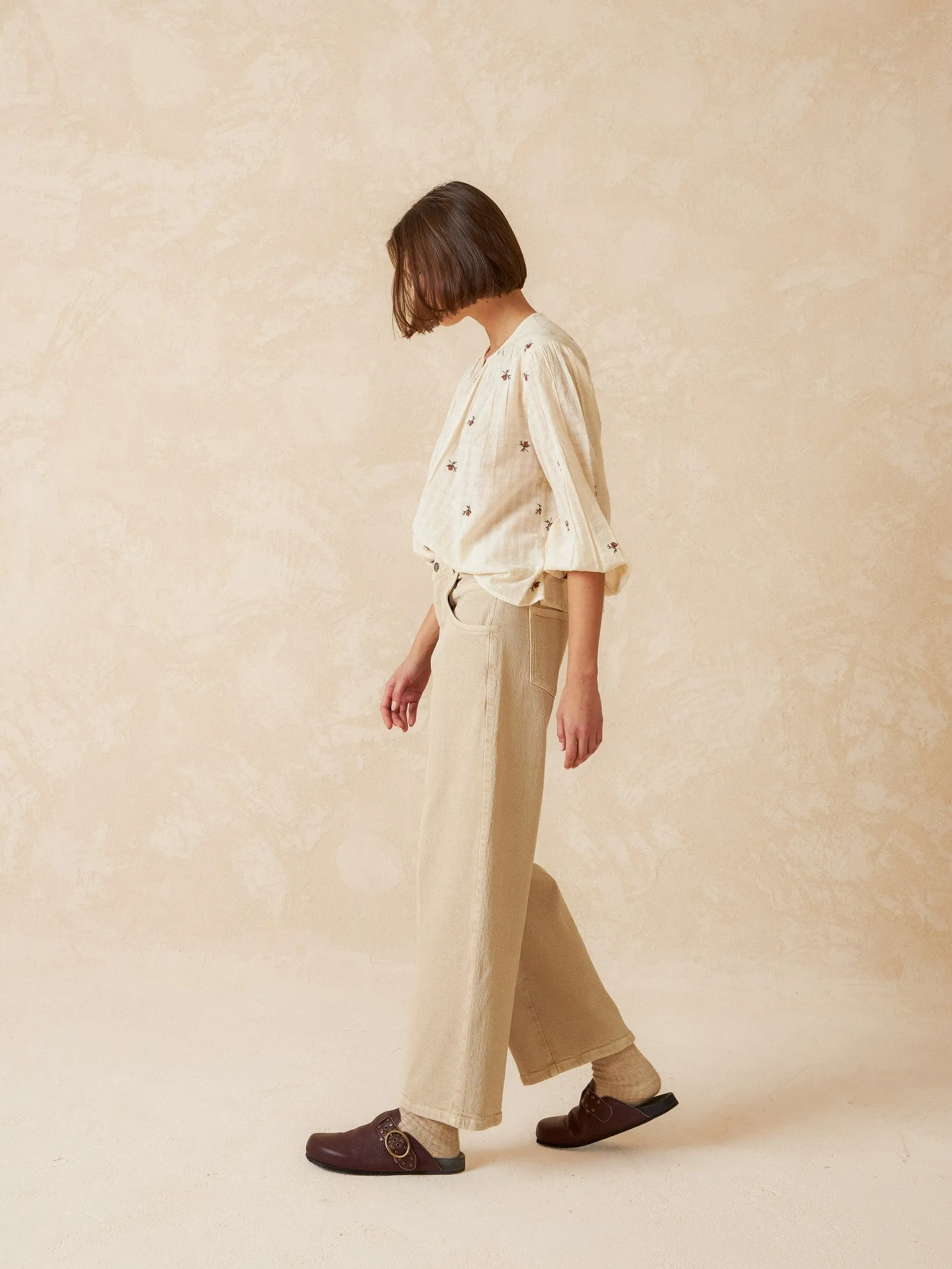 Embroidered Gauze Shirt Yellow sold by Ivalo.com product image thumbnail 3