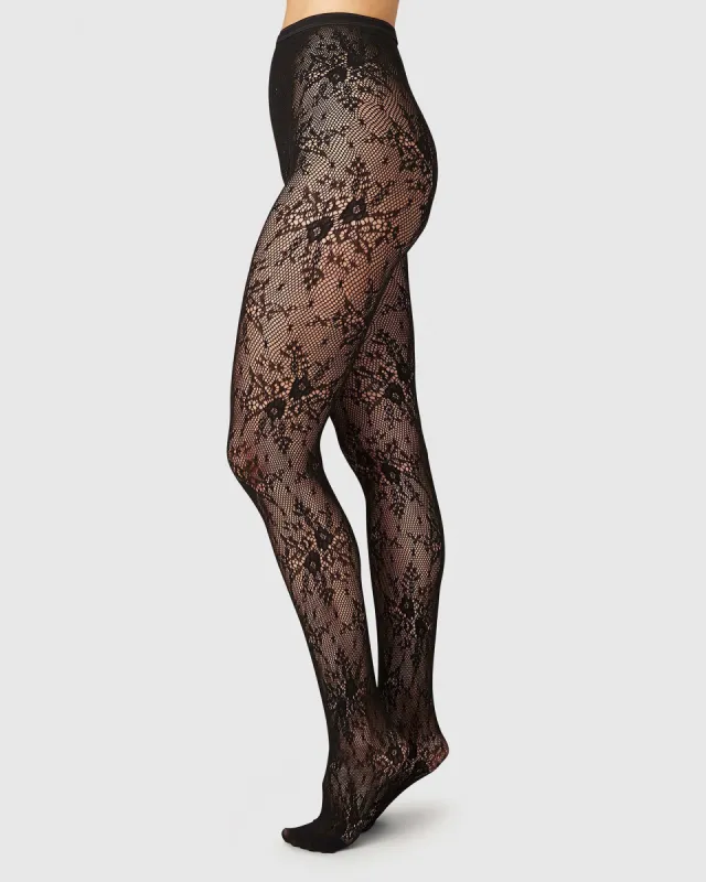 Rosa Lace Tights Black sold by Ivalo.com