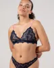 Lace Triangle Bralette Navy/Neon Pink sold by Ivalo.com
