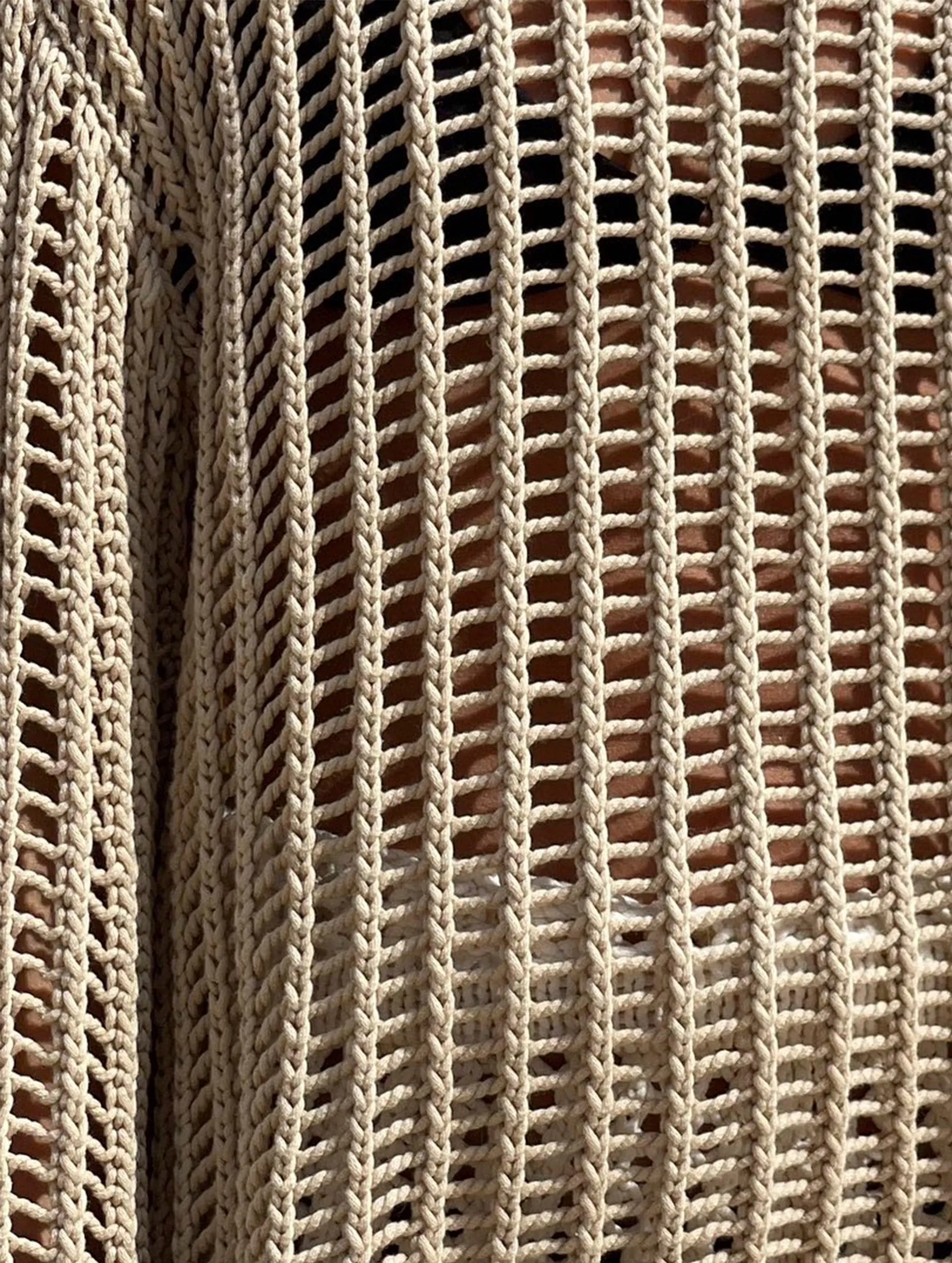 Leila Open-knit Sweater Beige sold by Ivalo.com product image thumbnail 3