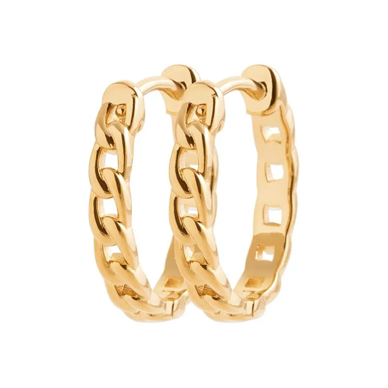 Chain Creole Earrings Gold sold by Ivalo.com