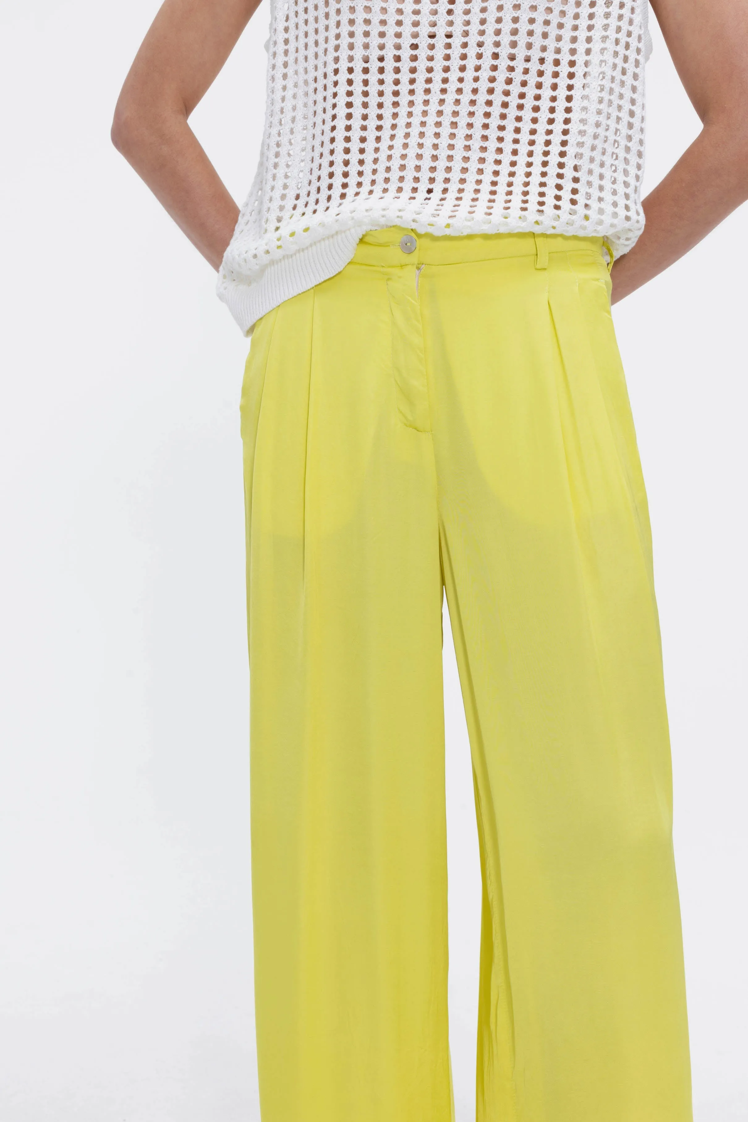 Pansmokey Viscose Trousers Yellow sold by Ivalo.com product image thumbnail 4