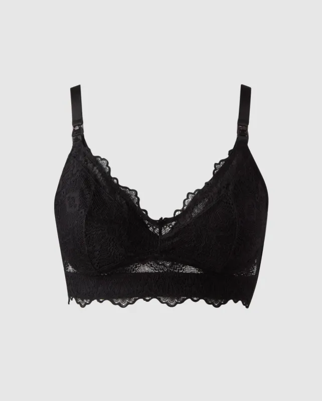 Lace Nursing Bralette Black sold by Ivalo.com