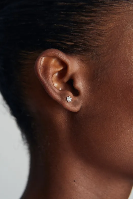 Snow Flake Single Earring Silver sold by Ivalo.com