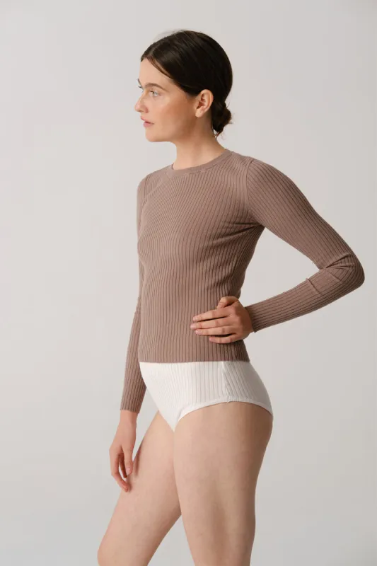 Perfetto Long Sleeve Top Light Brown sold by Ivalo.com