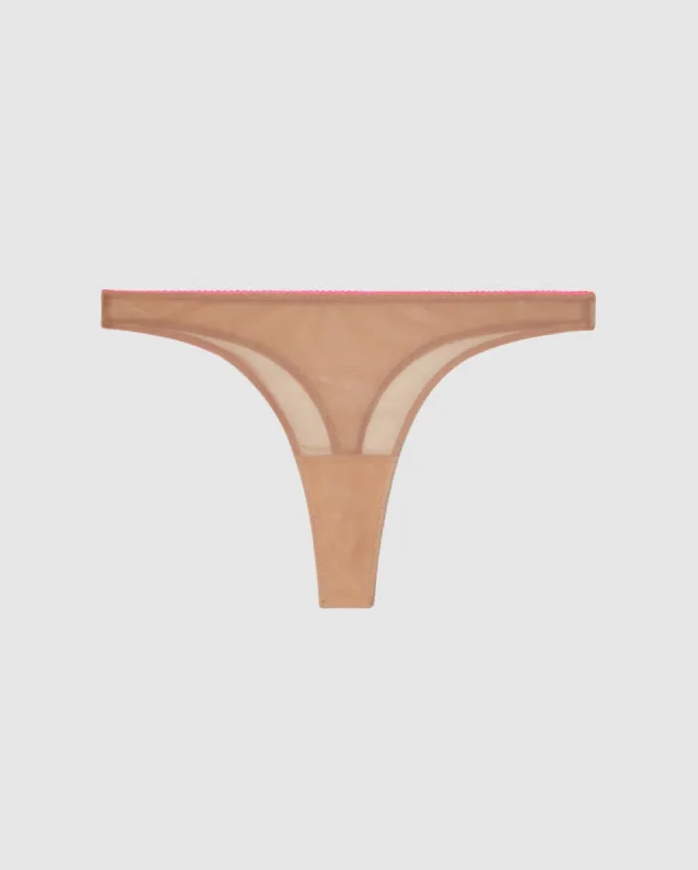Mesh Thong Sand/Candy Pink sold by Ivalo.com