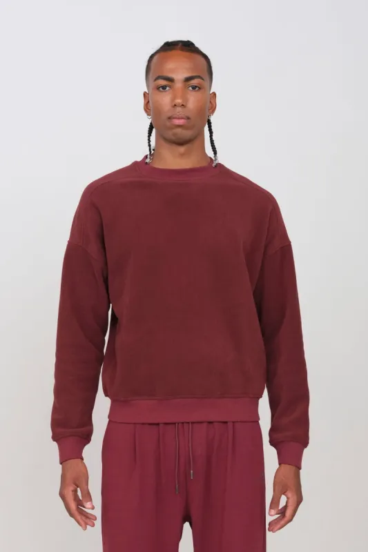 Men's Fleece Crew Neck Prune sold by Ivalo.com