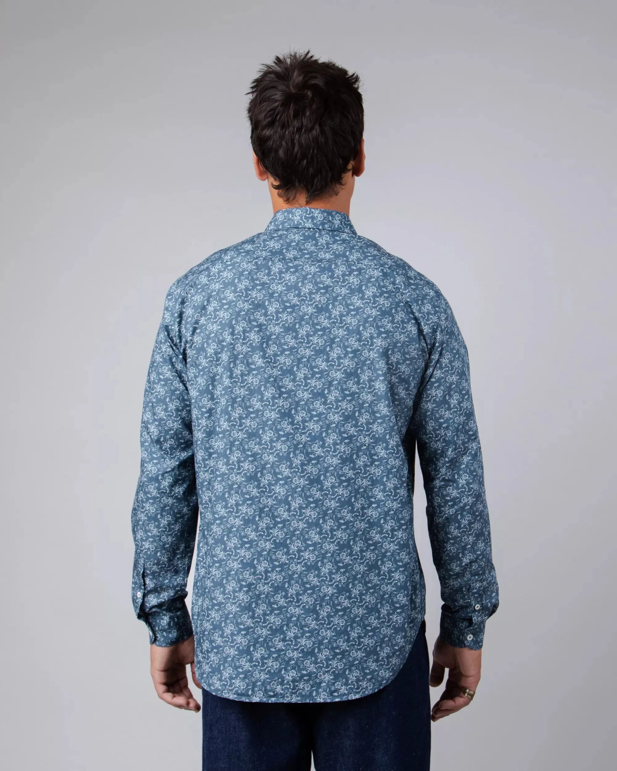 Dragon Ball Goku Men's Button-up Shirt Navy Blue sold by Ivalo.com product image thumbnail 2