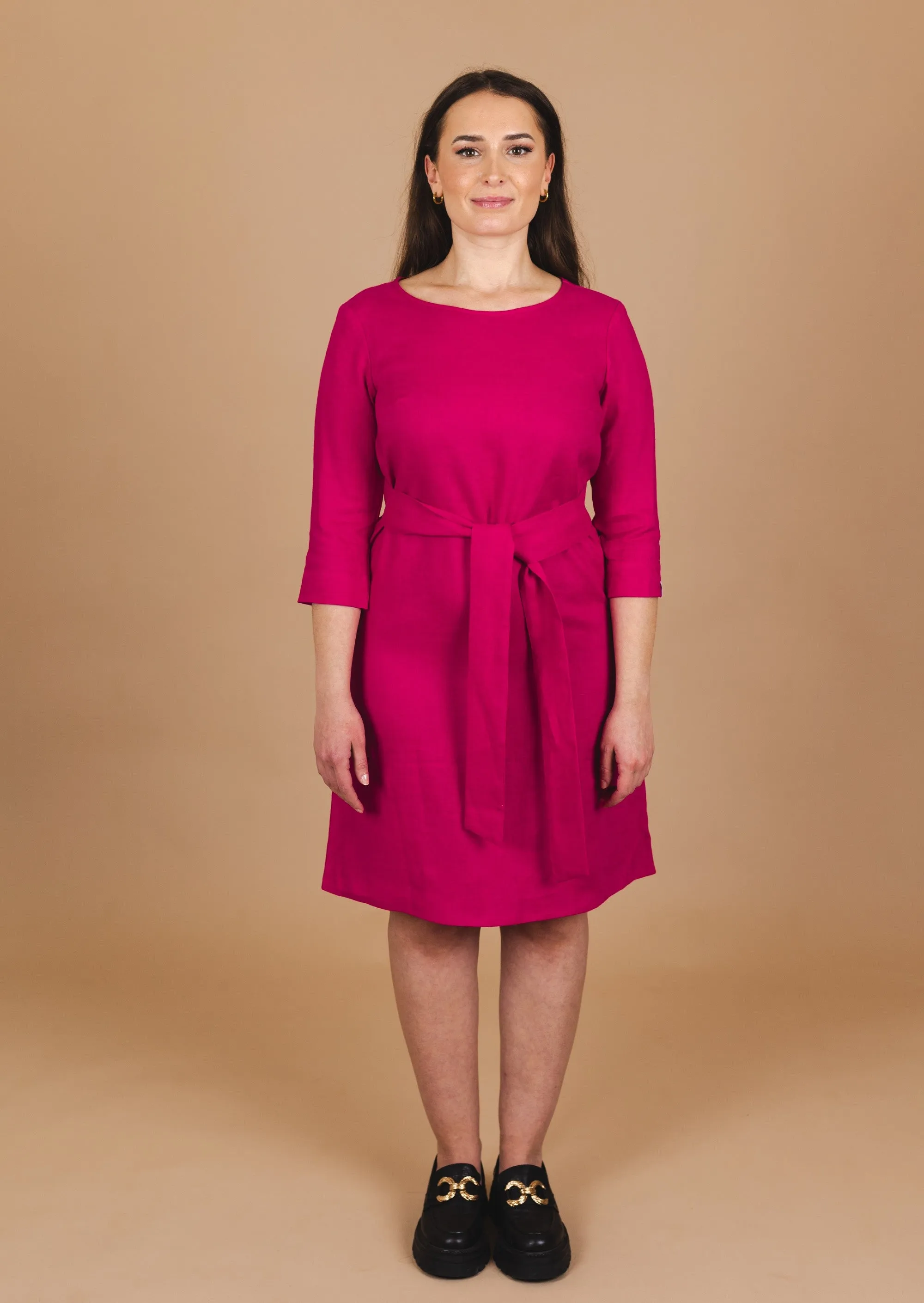 Classic Linen Dress Peacock Pink sold by Ivalo.com product image thumbnail 3