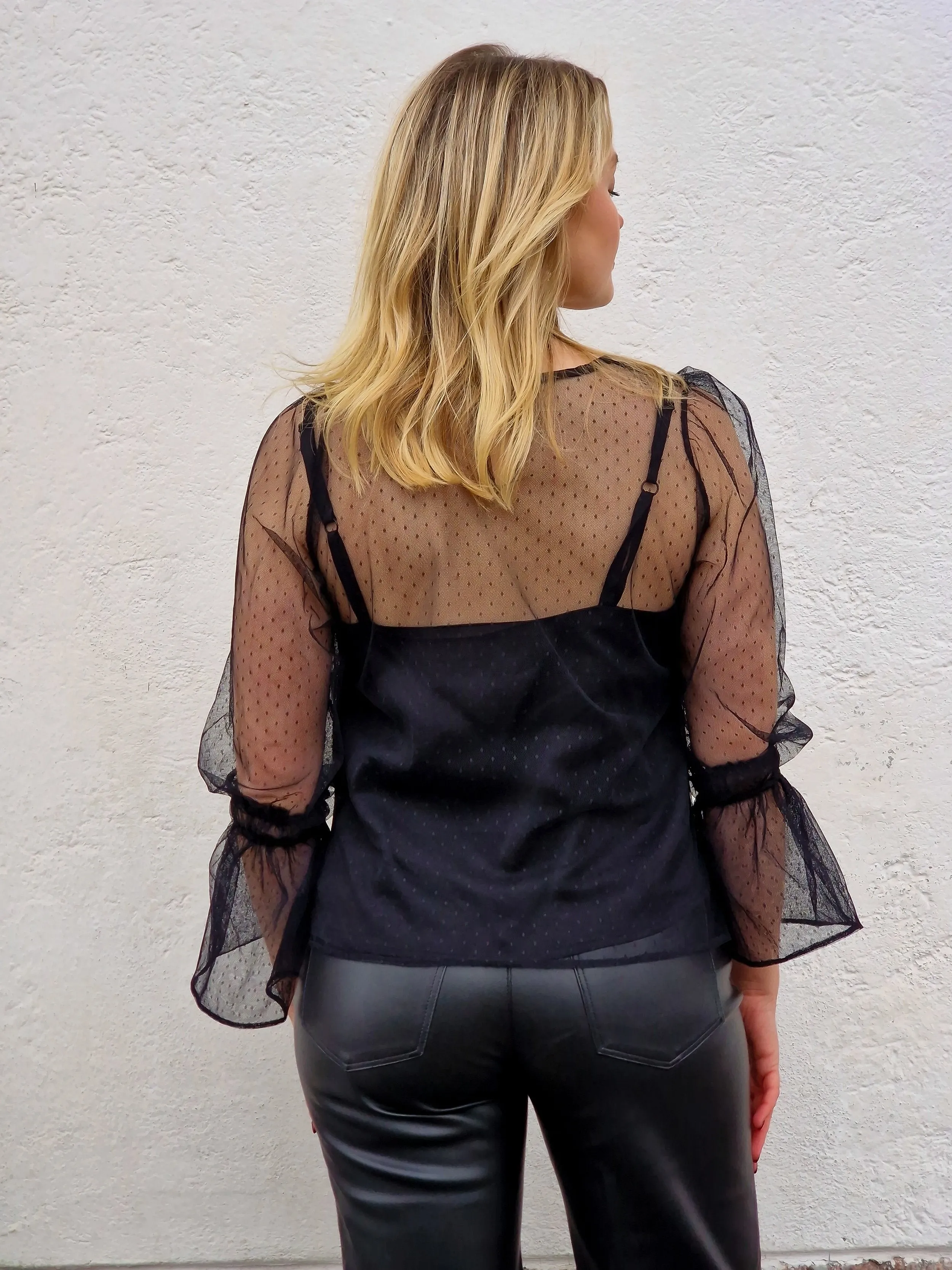 Mesh Dot Blouse Black sold by Ivalo.com product image thumbnail 4