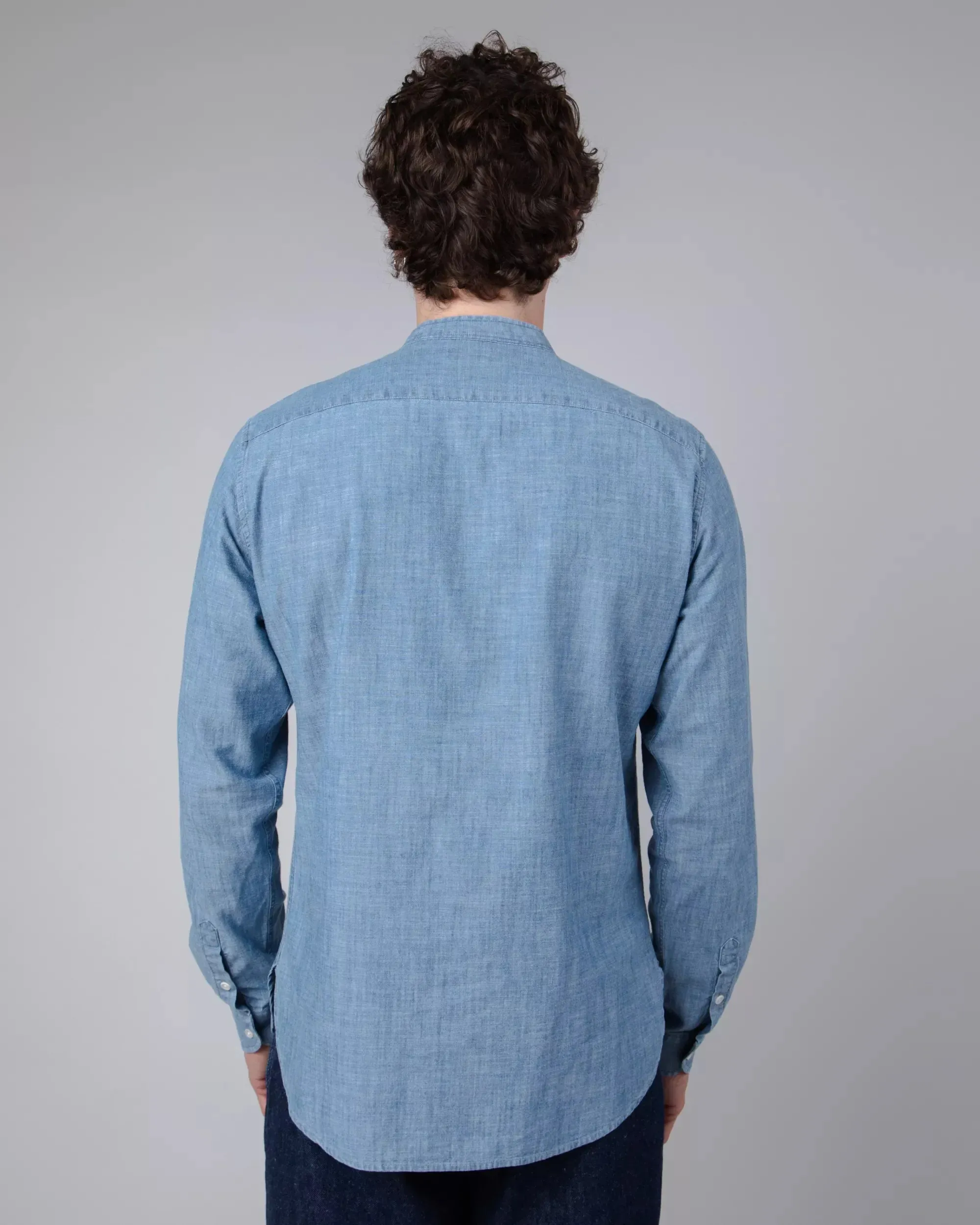 Henley Men's Denim Shirt Indigo Blue sold by Ivalo.com product image thumbnail 5