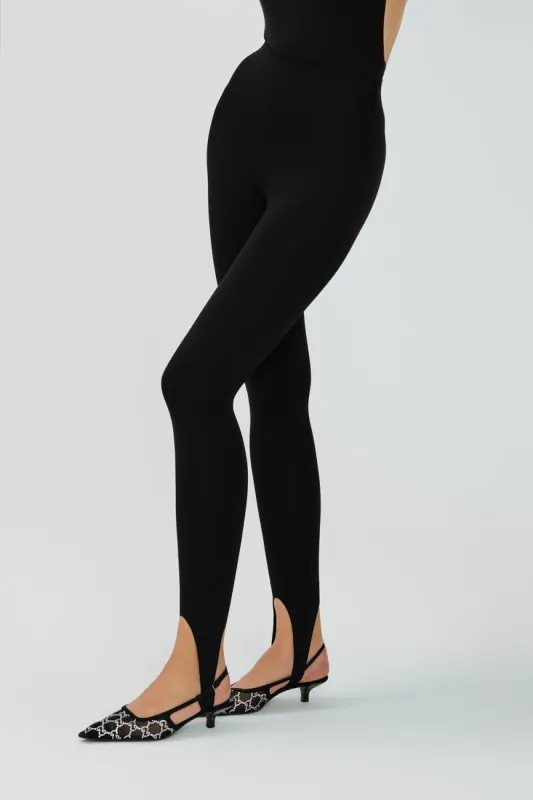 Saint Body Heel-Strap Leggings Black sold by Ivalo.com