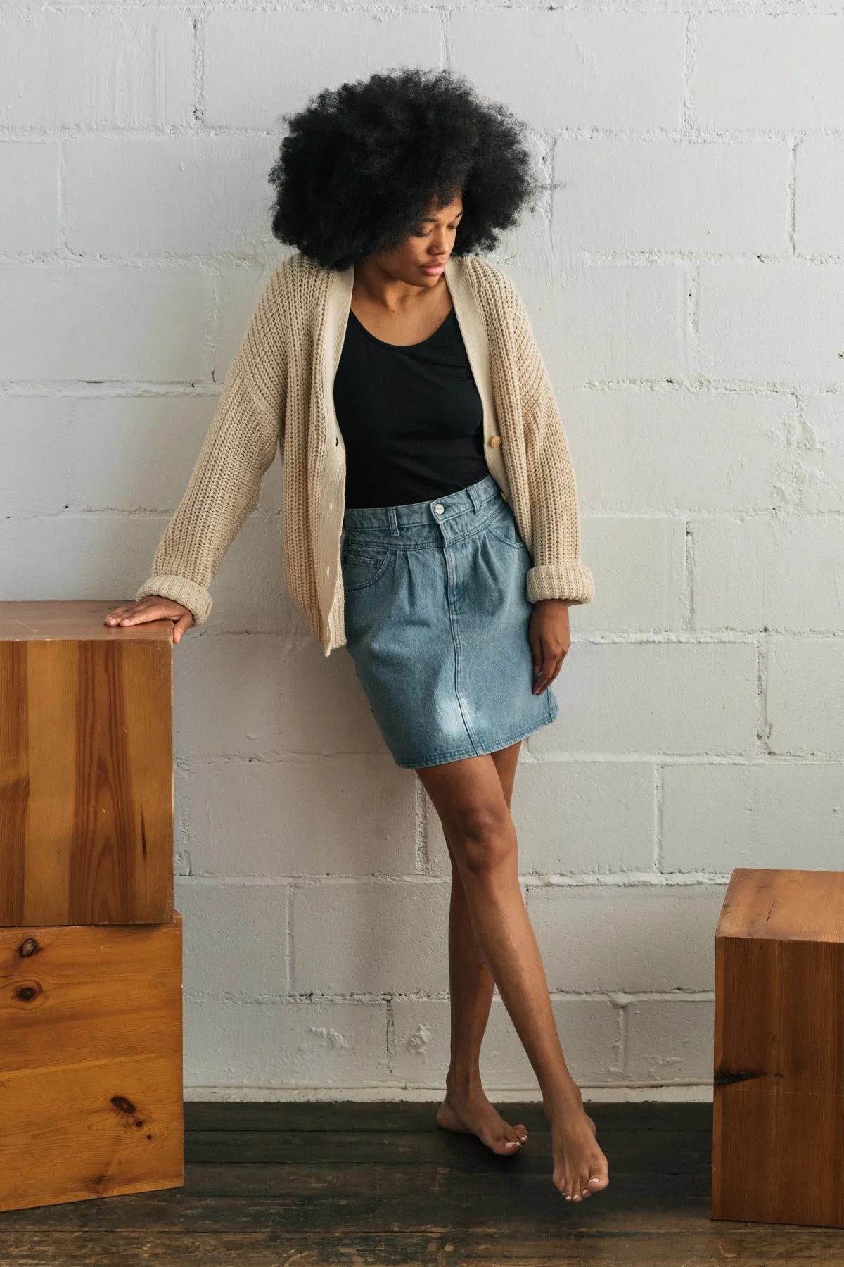 Kuratake Denim Skirt Light Blue sold by Ivalo.com product image thumbnail 4