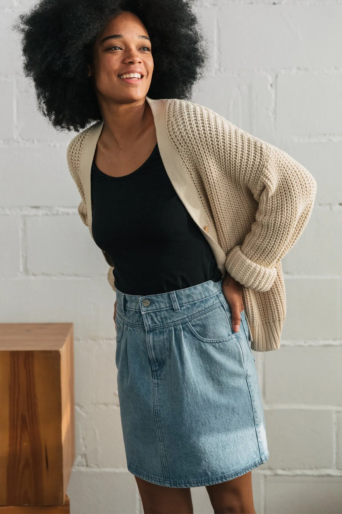 Kuratake Denim Skirt Light Blue sold by Ivalo.com product image thumbnail 2