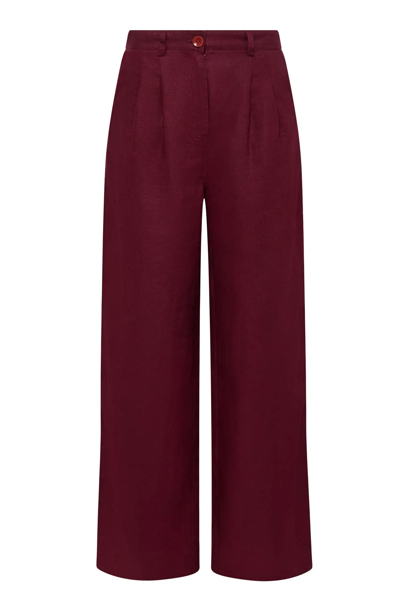 Lion Linen Trousers Berry Red sold by Ivalo.com