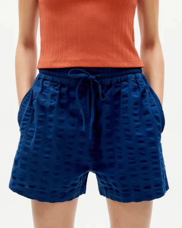 Geranio Seersucker Shorts Blue sold by Ivalo.com